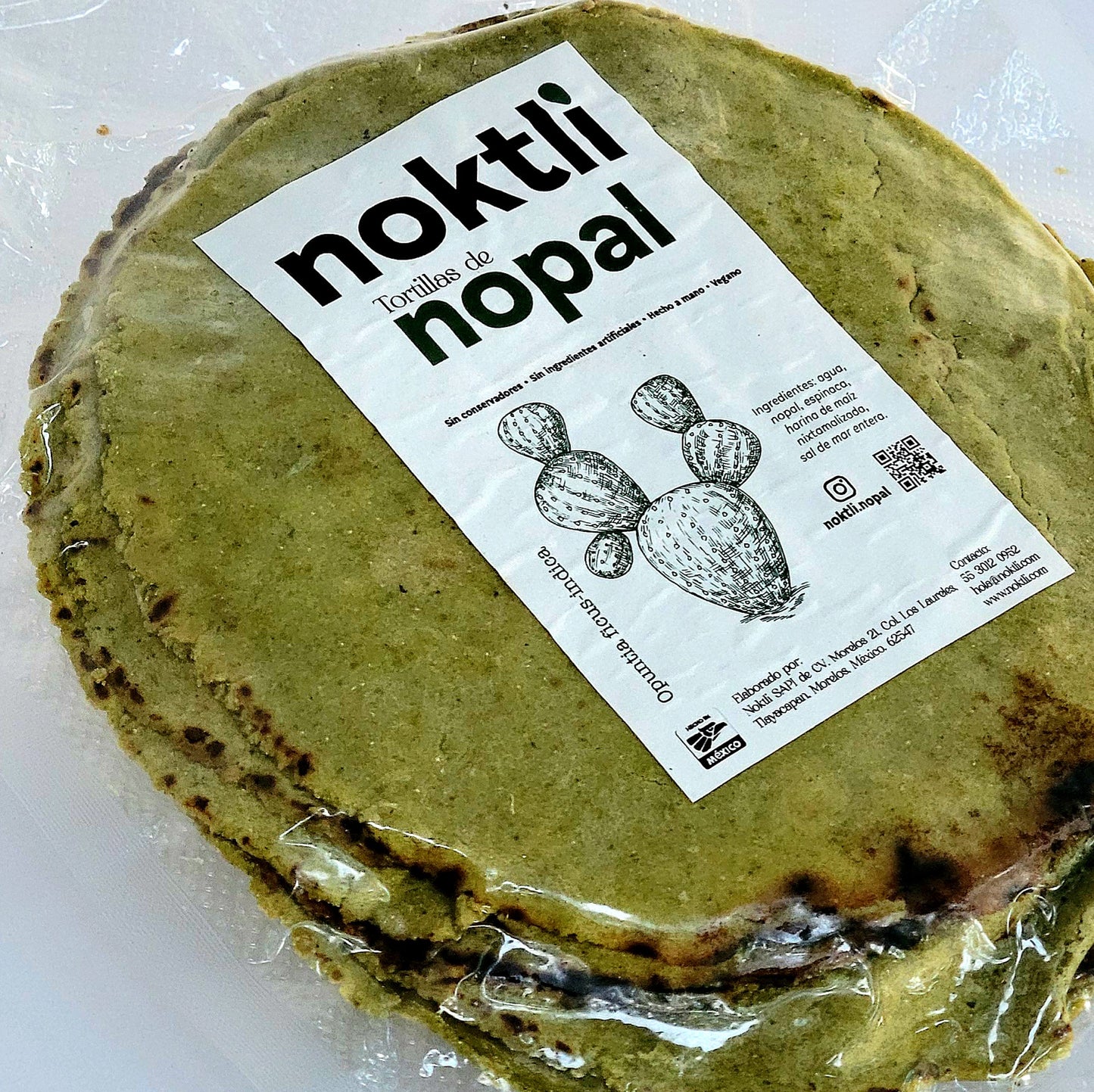 Tortillas de nopal-maíz